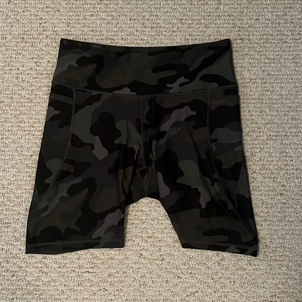 Old Navy Green Camo Bike Shorts. 8” inseam